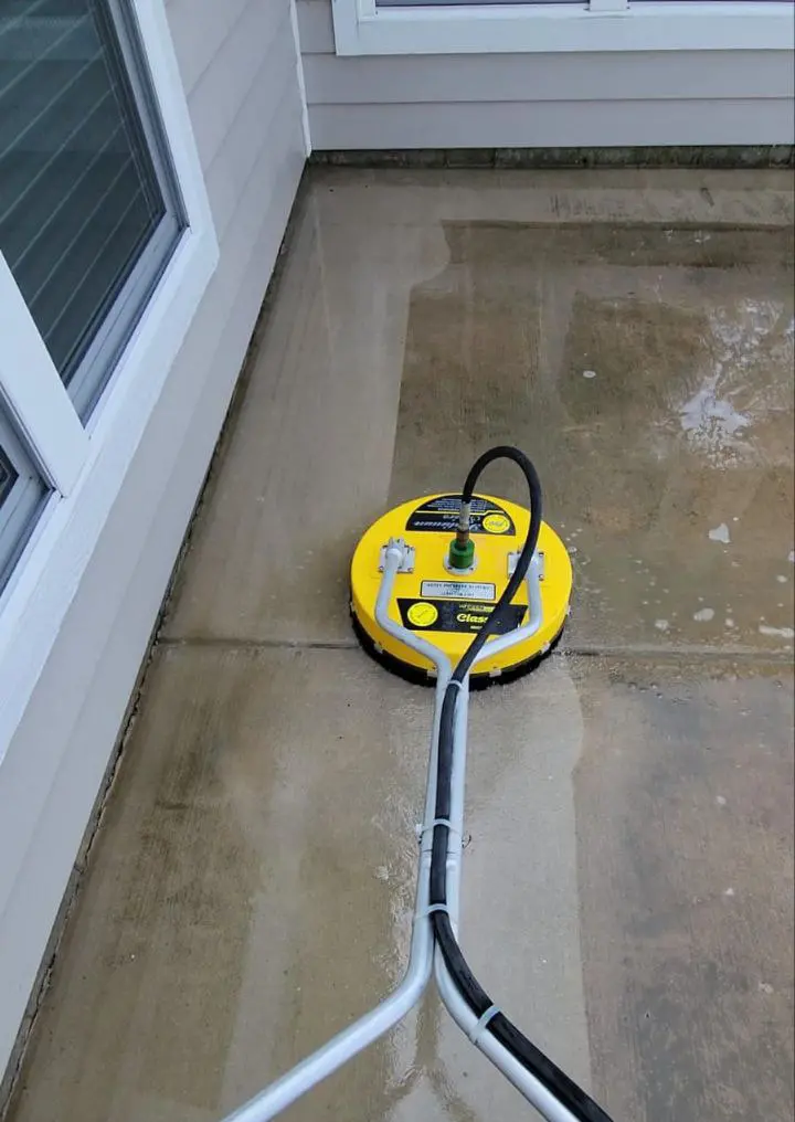 Concrete pressure washing