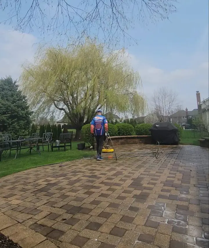 Paver pressure washing